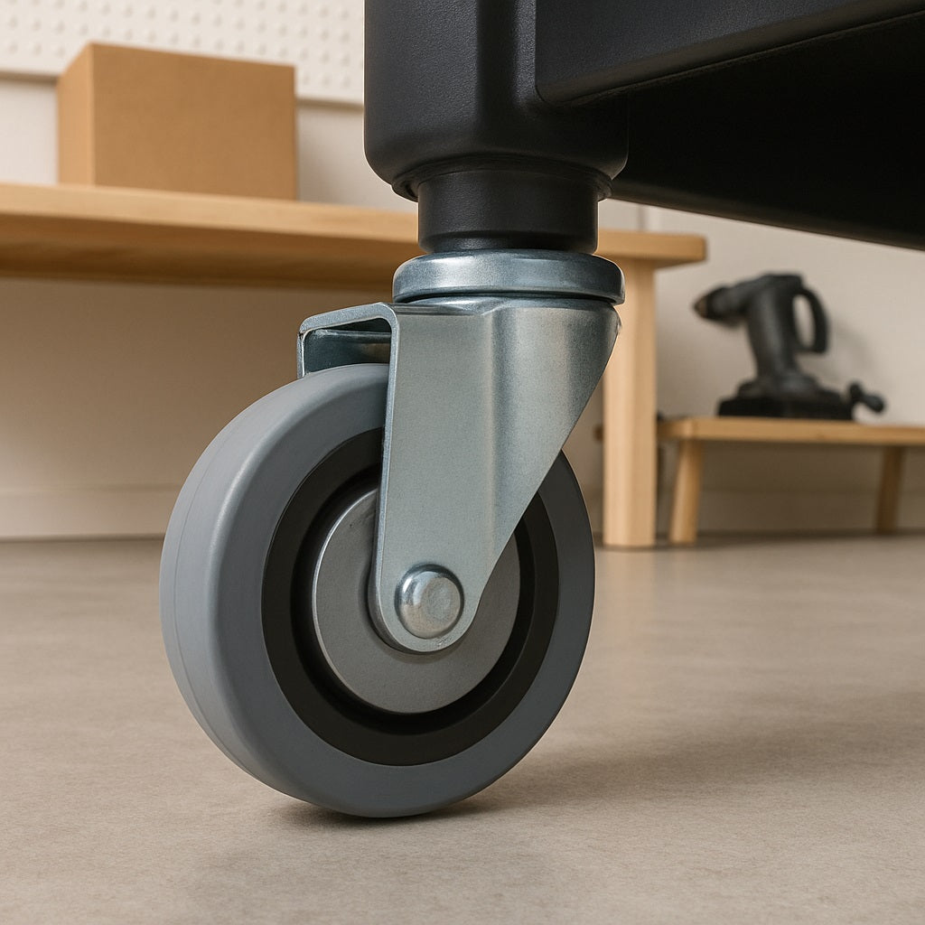 Select Hardware Ambassador Heavy Duty Swivel Plate Castor TPR Wheel Grey 100mm 611006 | Heavy Duty Caster Wheel | 100mm Swivel Caster | TPR Caster Wheel | Industrial Caster Wheel | Grey Caster Wheel | Swivel Plate Caster