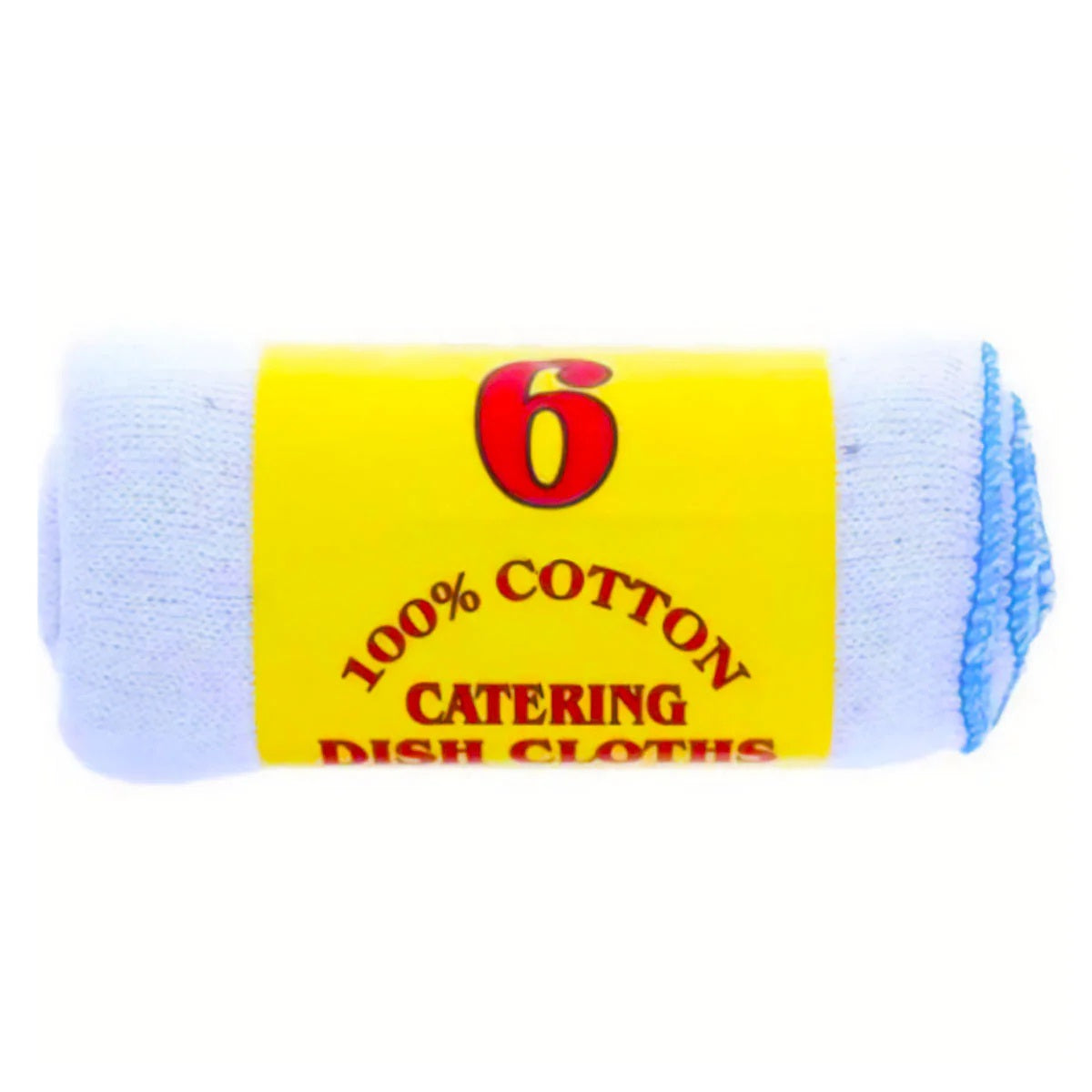 Royal Markets Cotton Catering Dish Cloths White Pack of 6 | Durable and Absorbent Kitchen Cleaning Cloths | Ideal for Home and Commercial Use