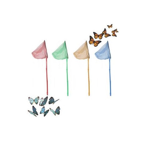 HTI Fishing Net with Long Handle Assorted Colours Small Pack of 1 1374240 | Ideal for Beach-Garden and Outdoor Play