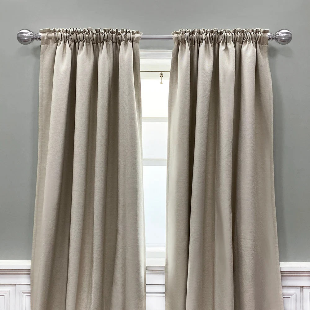 Adorn Metal Ball Adjustable Curtain Pole Assorted Colours Pack of 1 AJ033A | Extendable Length 60cm-120cm | For Home and Office | Installation Brackets Included