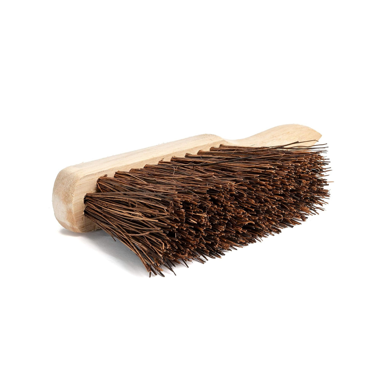 Banister Natural Bassine Fiber Bristles Brush with Wooden Handle Brown 11-Inch 6329 | Heavy-Duty Scrubbing Brush | For Outdoor-Garage and Workshop Cleaning