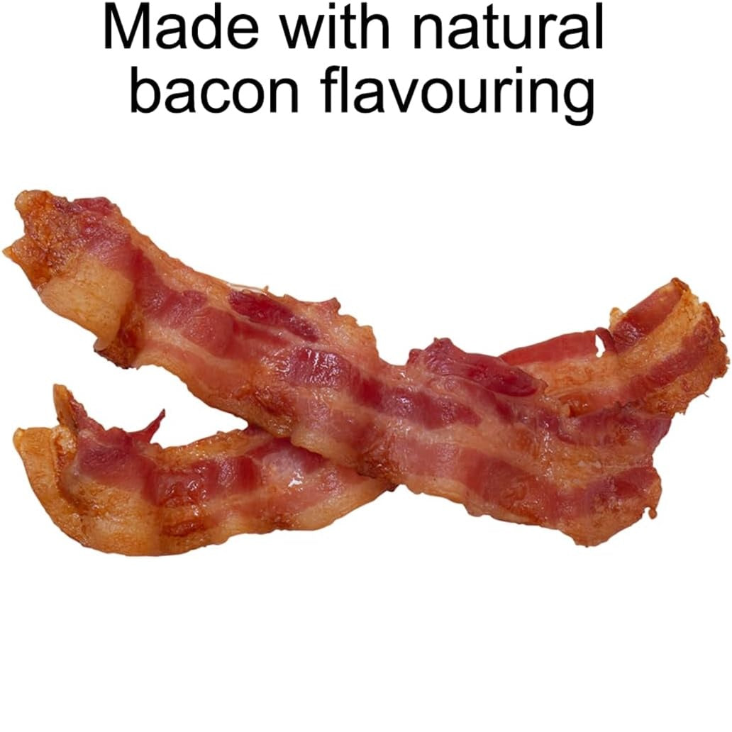 Smart Choice Daily Dental Streaky Bacon for Dogs Brown 11cm x 3cm Pack of 4 92g SC1574 | With Natural Bacon Flavouring | Resealable Pouch | No Artificial Colourants | Low Fat | Grain Free | Contains Calcium | Helps to Maintain Healthy Coat and Joints