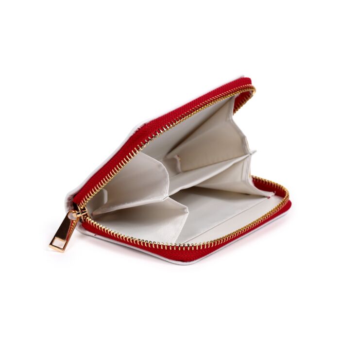 Puckator London Souvenir Zip Wallet White Small 9cm x 11cm x 2cm PUR160 | Purse with Iconic UK Landmarks Print | Coin and Card Holder for Women and Girls