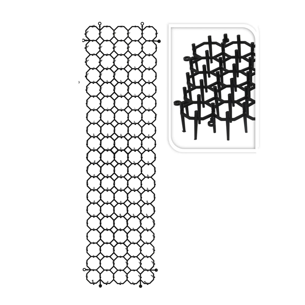 Progarden Animal Repellent Mat Black Pack of 2 C22954810 | Outdoor Cat and Dog Deterrent Spike Mat | For Garden-Lawn-Flower Beds | Weather-Resistant