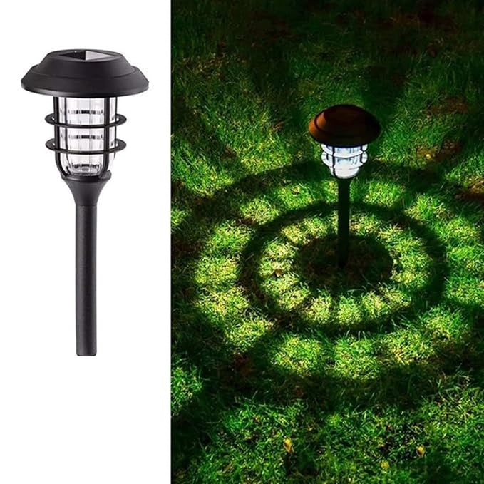 Progarden LED Solar Garden Light Black 43cm x 12cm DX7100040 | Warm White Solar Lantern | Outdoor Stake Lamp for Pathways-Patios and Lawns – Black | Weather-Resistant Design | EcoFriendly Lighting