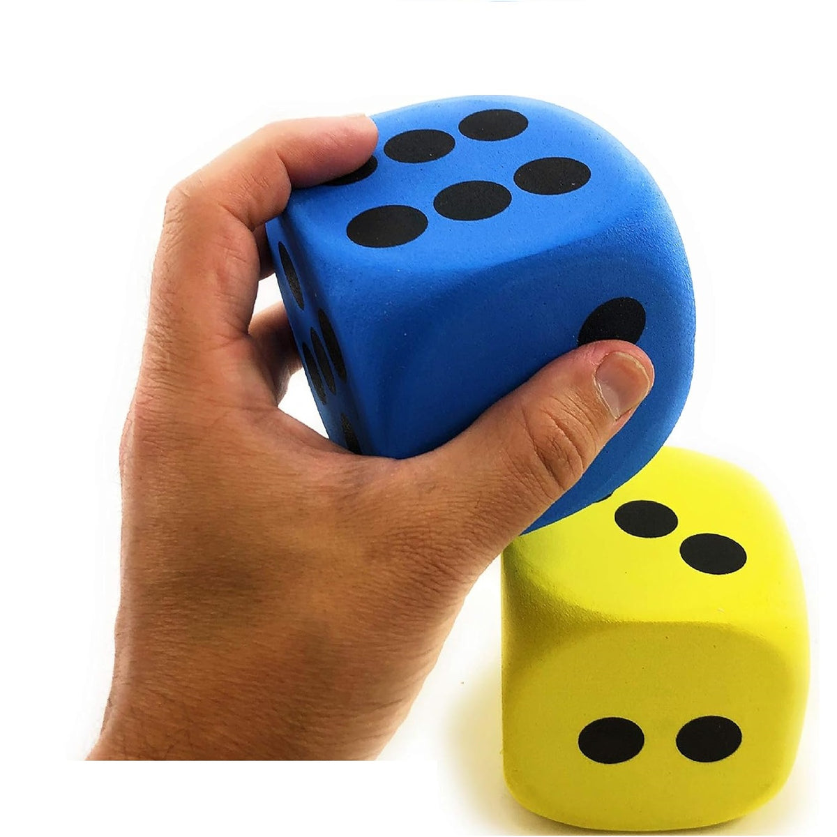 Jumbo Foam Dice Set Red-Blue and Yellow Pack of 3 S34941140 | Dice for Kids | Ideal for Party Games-Classroom Activities, and Learning Fun