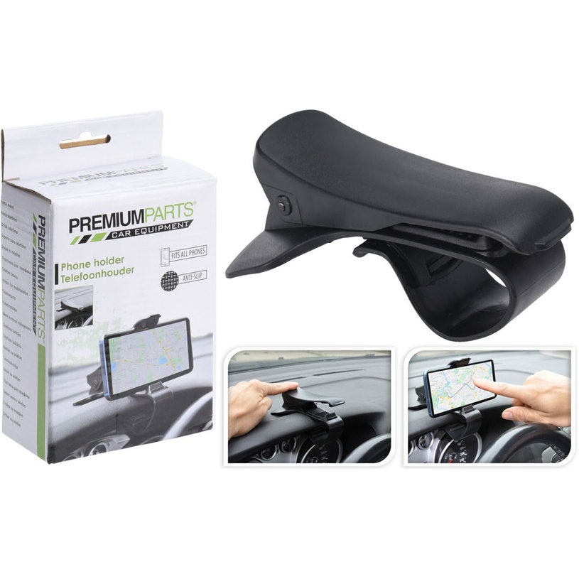 Premium Parts Car Equipment Anti Slip Car Phone Holder Black CR1000150 | Fits All Phones