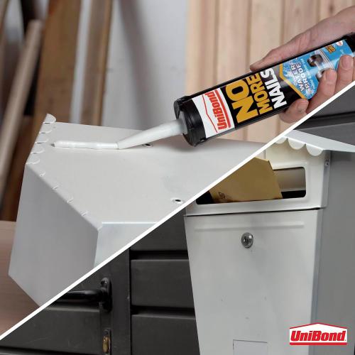UniBond No More Nails Waterproof Adhesive Cartridge White 300ml 2675535 | Grab Glue for Interior and Exterior Use