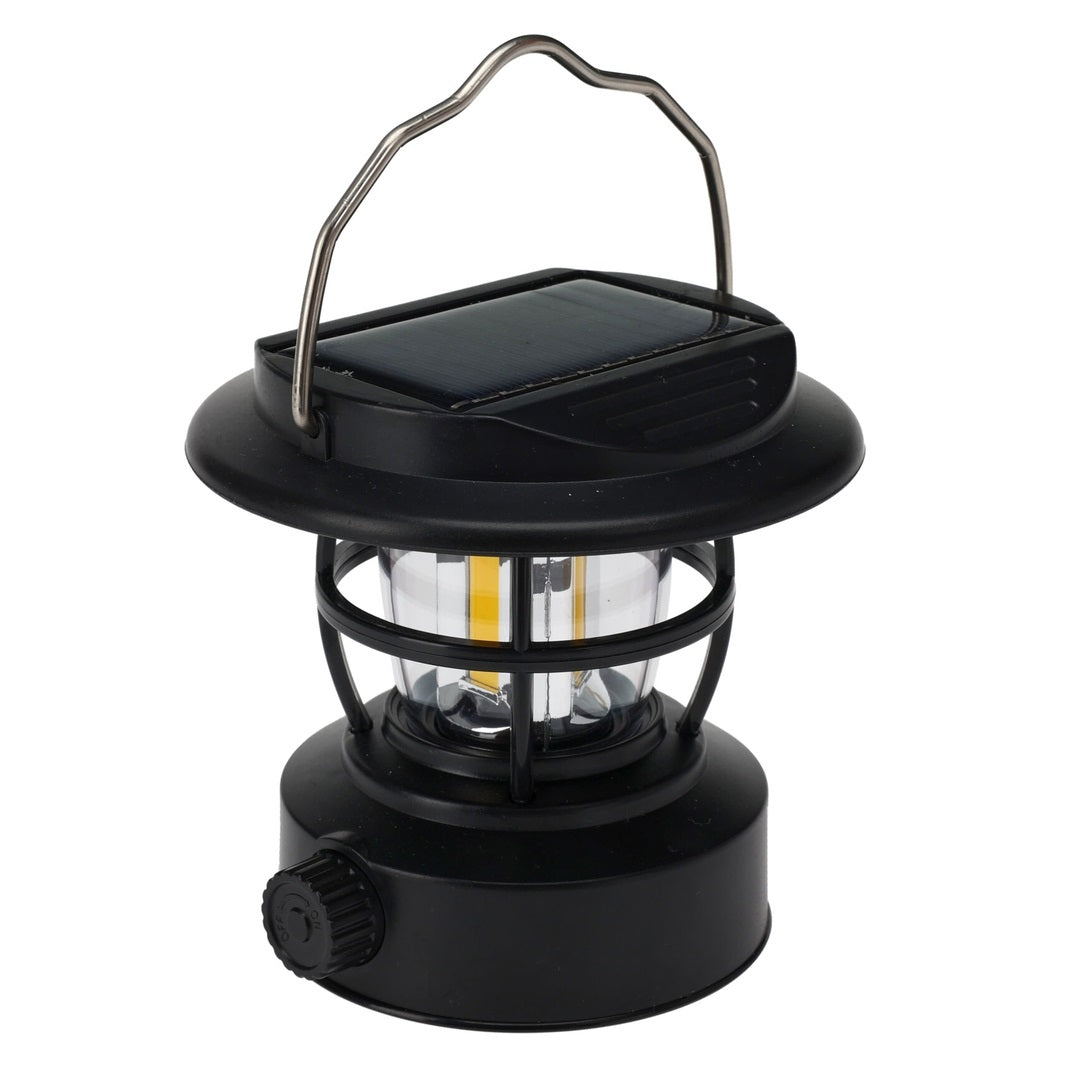 Redcliffs USB Rechargeable COB LED Dimmable Camping Lamp Black C22005060 | Solar Powered