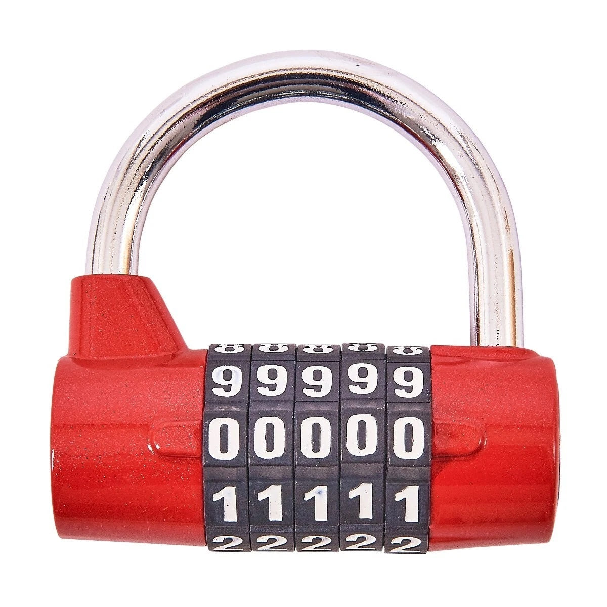 Amtech 5 Digit Combination Padlock Red and Black T1144