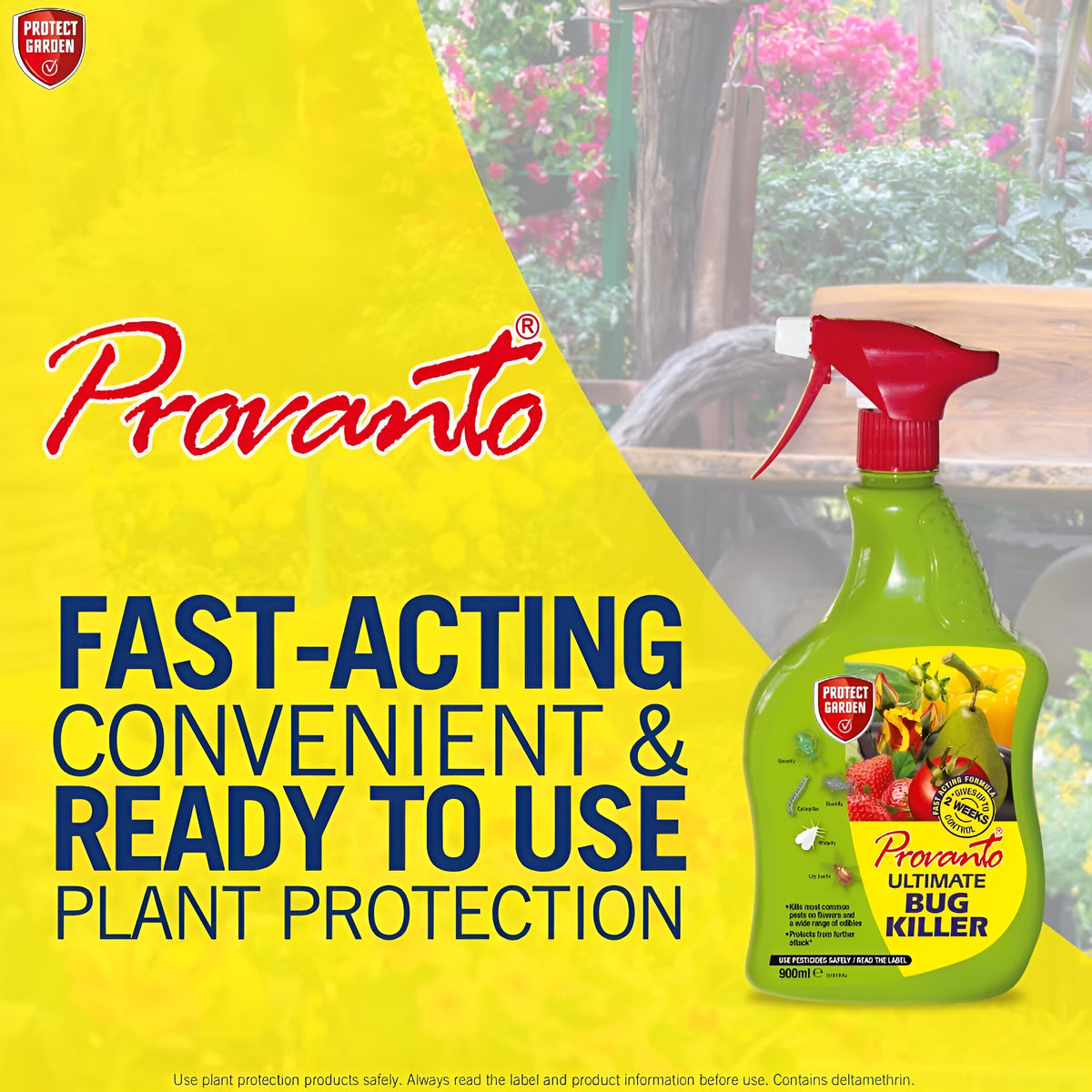 Provanto Ultimate Bug Killer Spray 1Ltr 552877UKa | Protect Garden | Fast Acting Formula | Gives Up to 2 Weeks Control | Kills Most Common Pests on Flowers and a Wide Range of Edibles | Protects from Further Attacks