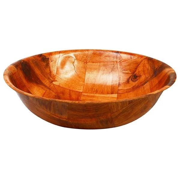 Zodiac Round Wooden Salad Bowl Brown 6-Inch YT6R | Serving Dish for Salads-Fruits and Snacks | Eco-Friendly | Strong and Durable