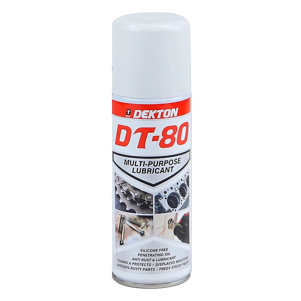 Dekton DT-80 Multipurpose Lubricant Clear 250ml DTC5000 | Silicone Free | Penetrating Oil | Anti Rust and Lubricant | Cleans and Protects | Displaces Moisture | Loosens Rusty Parts | Frees Sticky Parts