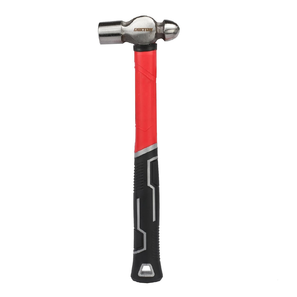 Dekton Ball Pein Hammer Multicolour 16oz DT10318 | Heavy Duty | Fibreglass Handle for Shock Absorption | Drop Forged | Ergonomic Anti-Slip Grip | Ideal for Engineers and General Use