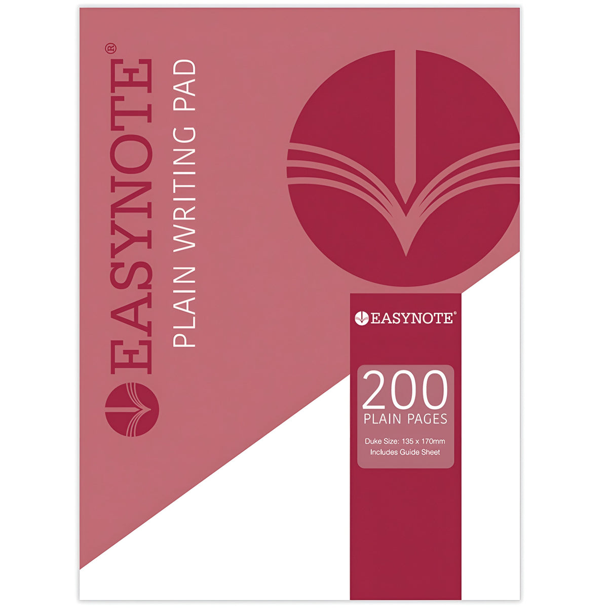 Easynote Stationery Ltd Plain Writing Duke Pad Multicolour 135mm x 170mm 200 Sheet 3255 | Includes Guide Sheet
