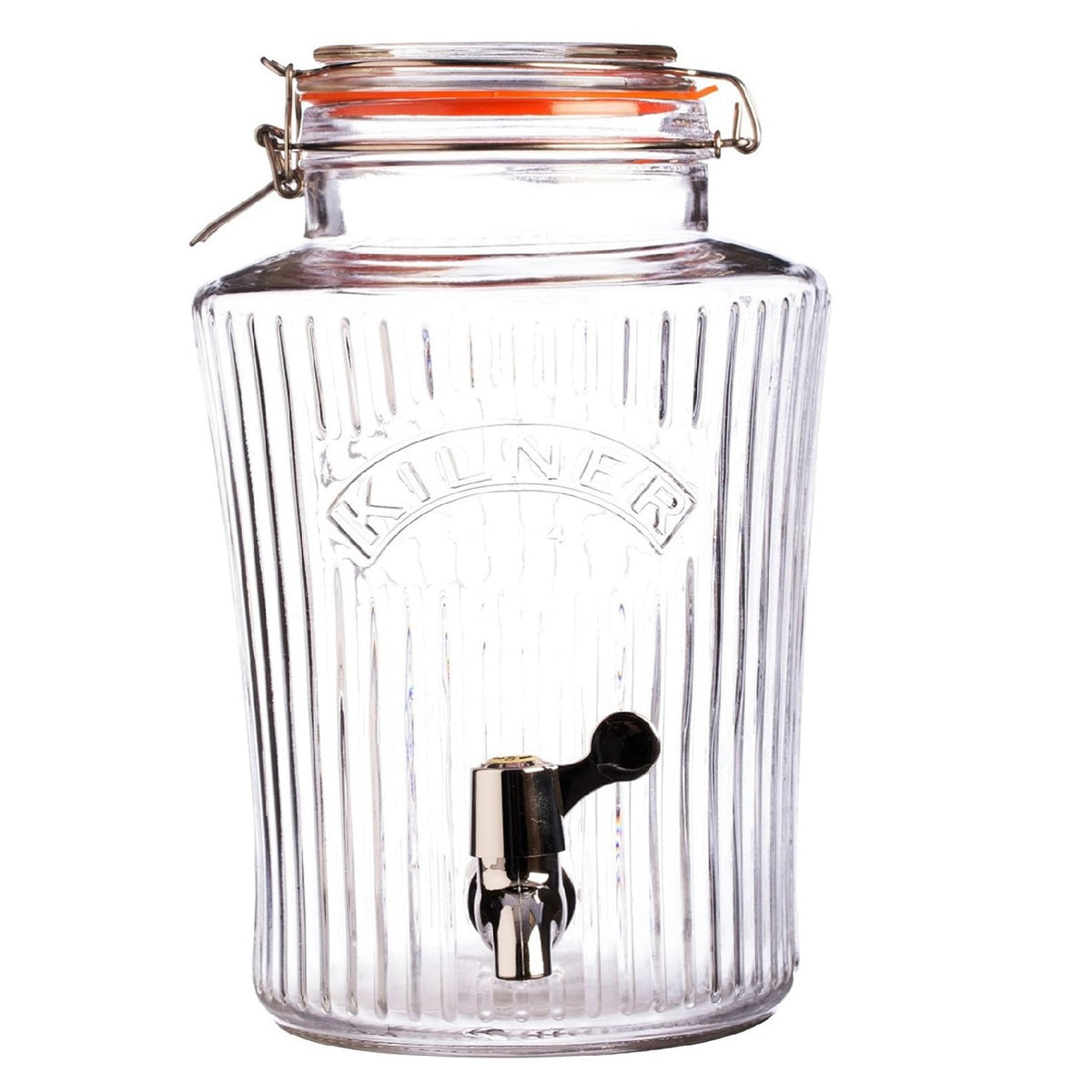 Kilner Vintage Glass Storage Jar with Dispensing Tap Clear 5Ltr L25cm x W19cm x H30cm 25.407