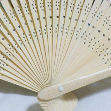 SiL Strawberry Field Paper Hand Fan with Wooden Handle Multicoloured 380mm x 250mm x 30mm 30g OL1166 | For Summer-Travel or Parties