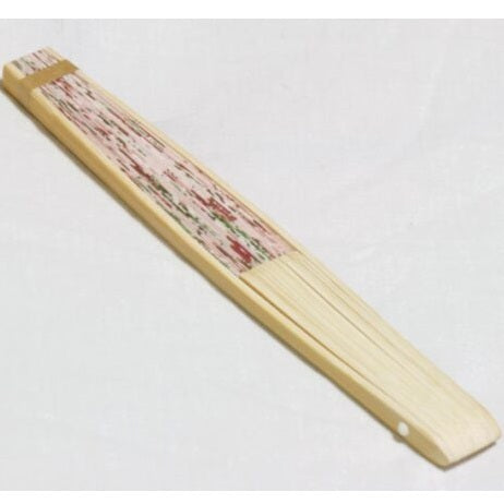 SiL Strawberry Field Paper Hand Fan with Wooden Handle Multicoloured 380mm x 250mm x 30mm 30g OL1166 | For Summer-Travel or Parties