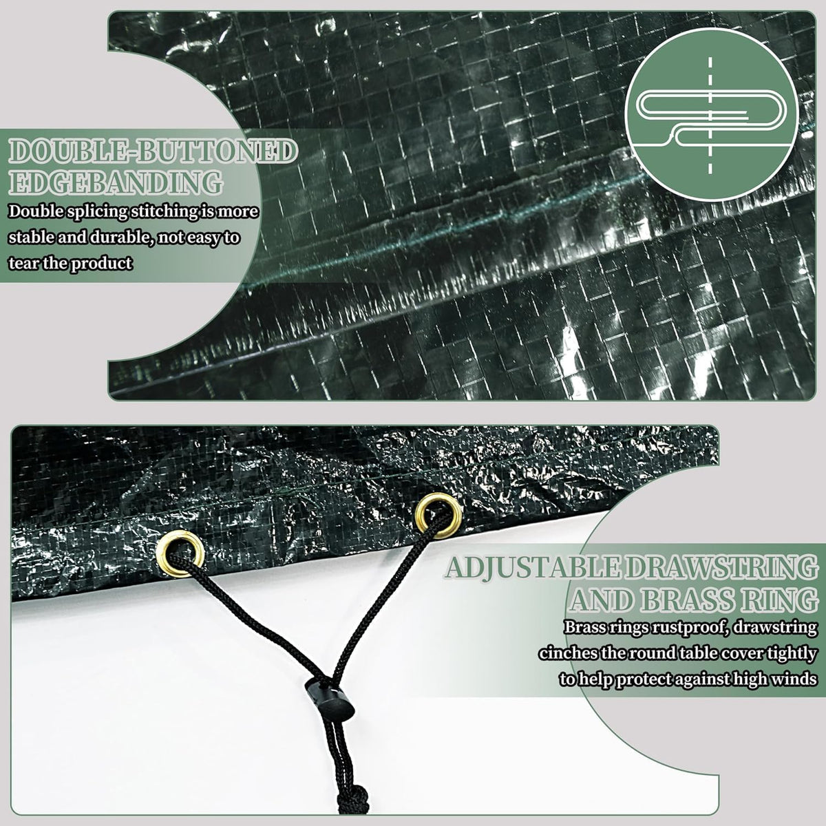 Green Jem Garden Hammock Cover Green 168cm x 215cm x 124cm GC00023 | Waterproof Laminated Finish with Zip Front | All-Weather Protection | Tear-Resistant and Easy to Store | Tie Down Cord Included | Easy to Fold | Easy to Wash | Tough Woven Polythene