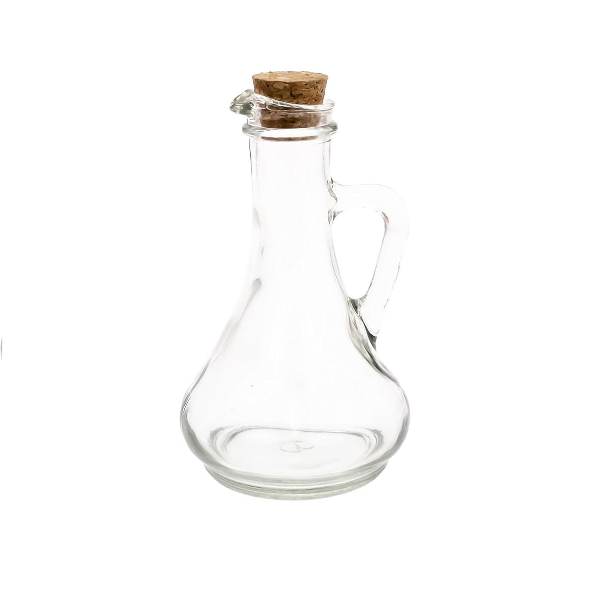 Excellent Houseware Oil and Vinegar Glass Dispenser with Handle and Cork Stopper Clear 300ml 695000050 | Elegant Cruet Bottle | For Kitchen Use