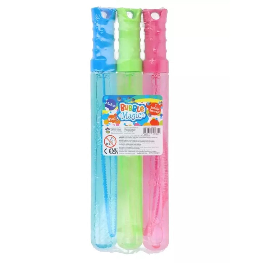 Henbrandt Bubble Sword Assorted Colours 22.5cm 55ml Pack of 3 R50135A