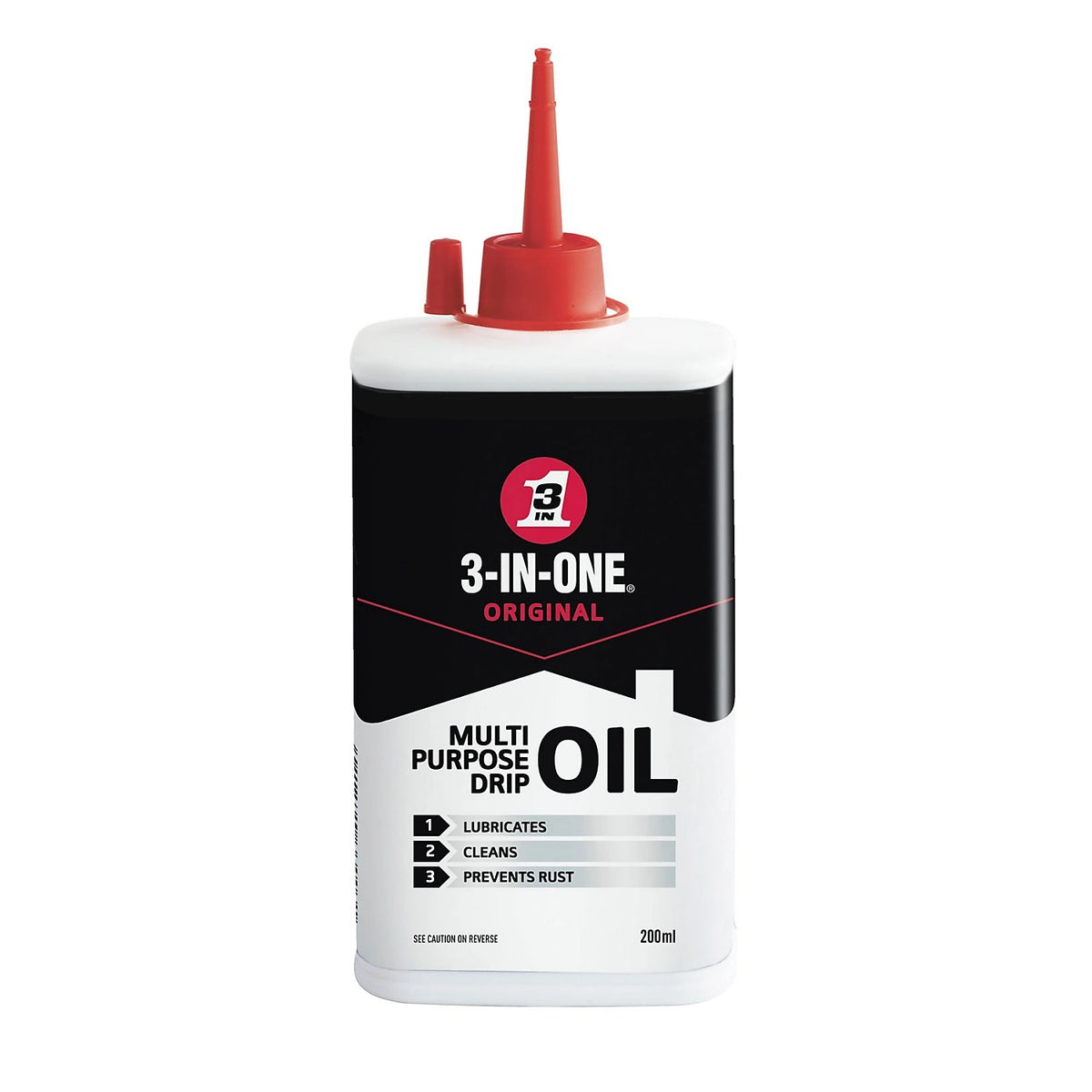 3-IN-ONE Multi-Purpose Drip Oil White and Black 200ml 44231-P | Lubricates | Cleans and Prevents Rust | Precision Nozzle for Easy Application | For Cycle-Workshop-Garden and Much More | Great for Cleaning Metal | Protection Against Rust
