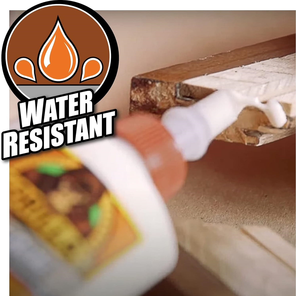 Gorilla Wood Glue Natural 236ml 5044801 | Strong Waterproof Adhesive | For Indoor and Outdoor Use | With Anti-Clog Applicator | For Strong and Fast Bond