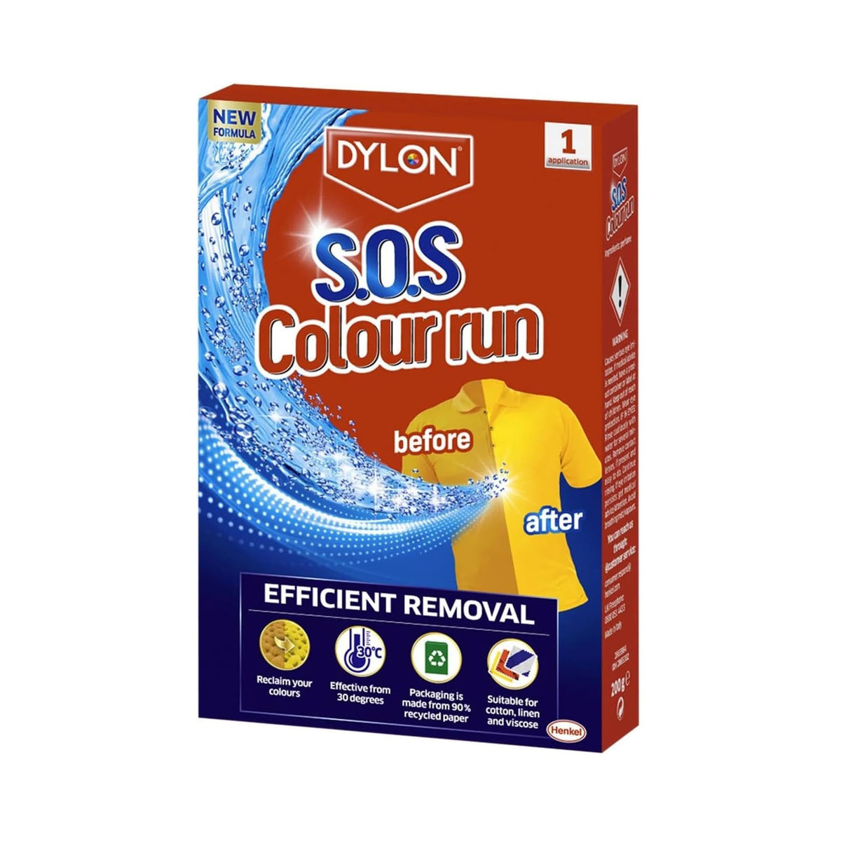 Dylon S.O.S Colour Run Remover Multicoloured 200g 6900610103 | Reclaim Your Colours | Suitable for Cotton-Linen and Viscose | Restoring Fabrics to Their Former Glory
