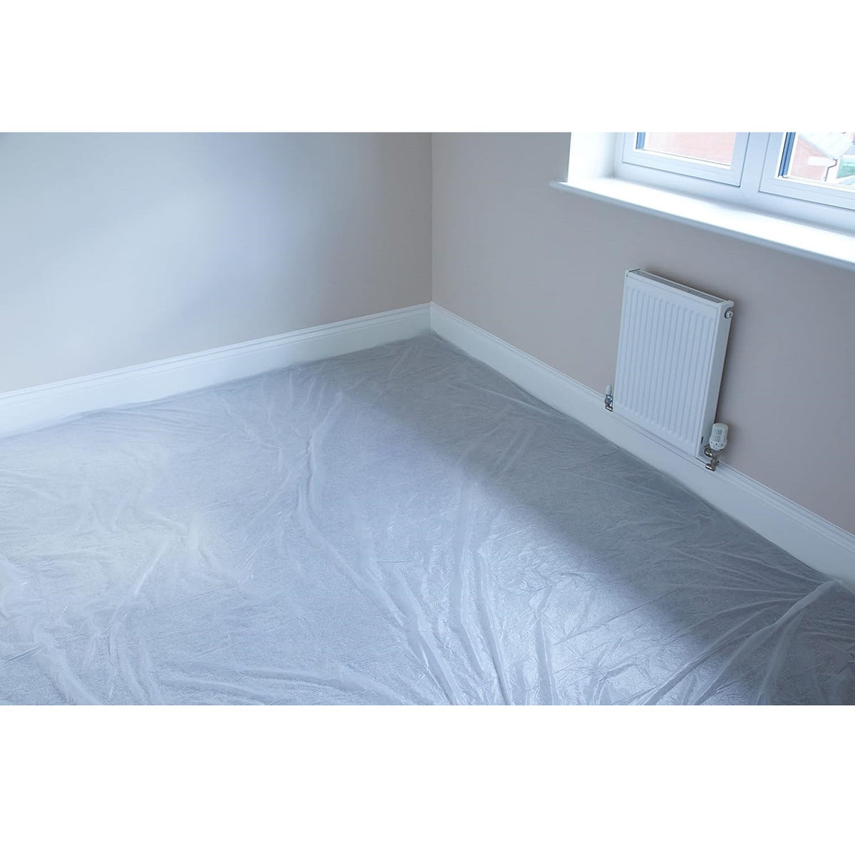 Rodo Fit For The Job Polythene Dust Sheet Transparent 12ft x 12Ft FDPY002 | Disposable Protection for the Home - Office and Garden | Lightweight - Dustproof and Waterproof