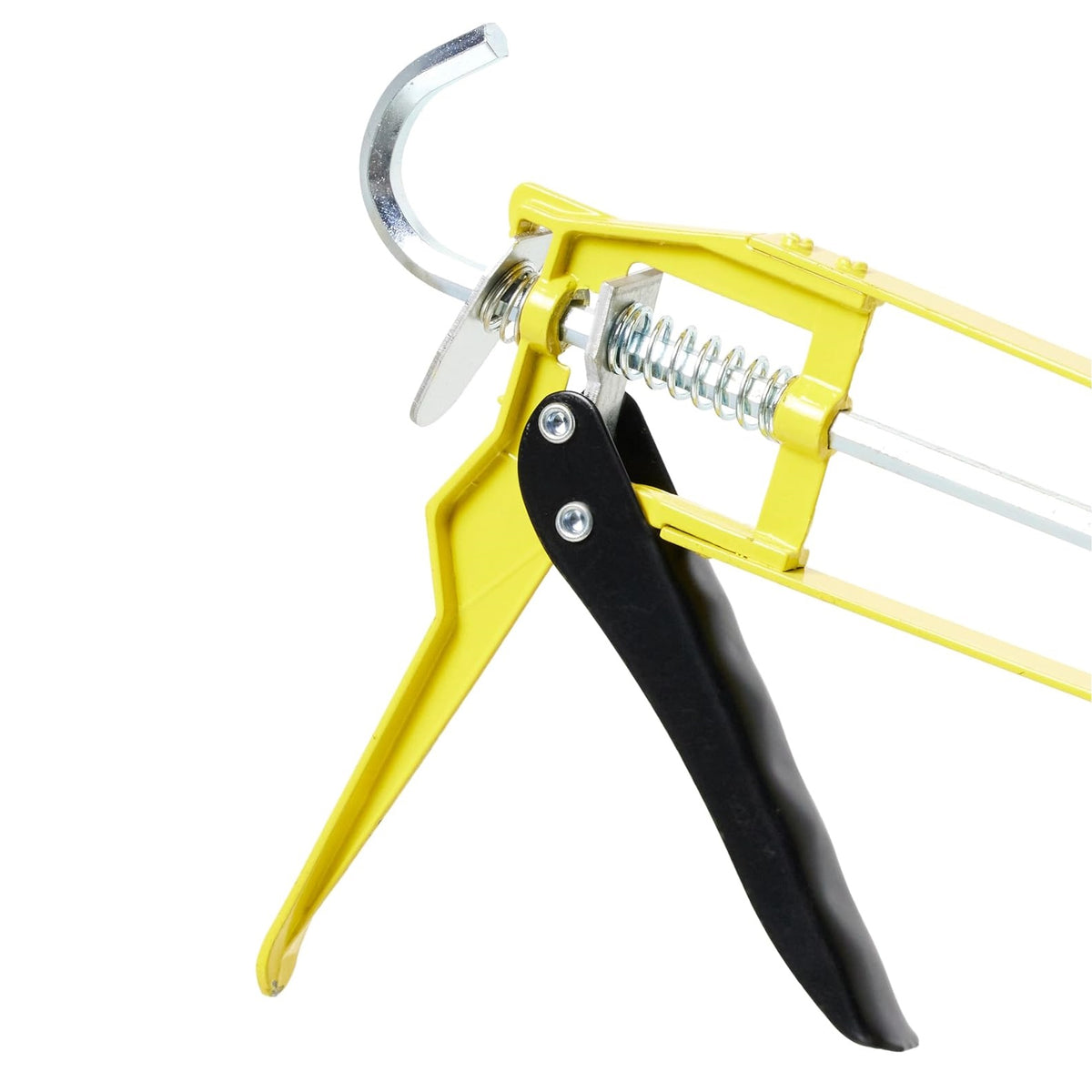 Rolson Heavy Duty Steel Skeleton Frame Caulking Gun Yellow 280mm 60990 | With Plunger and Quick Release Lever | Ideal for Silicone-Adhesive and Filler