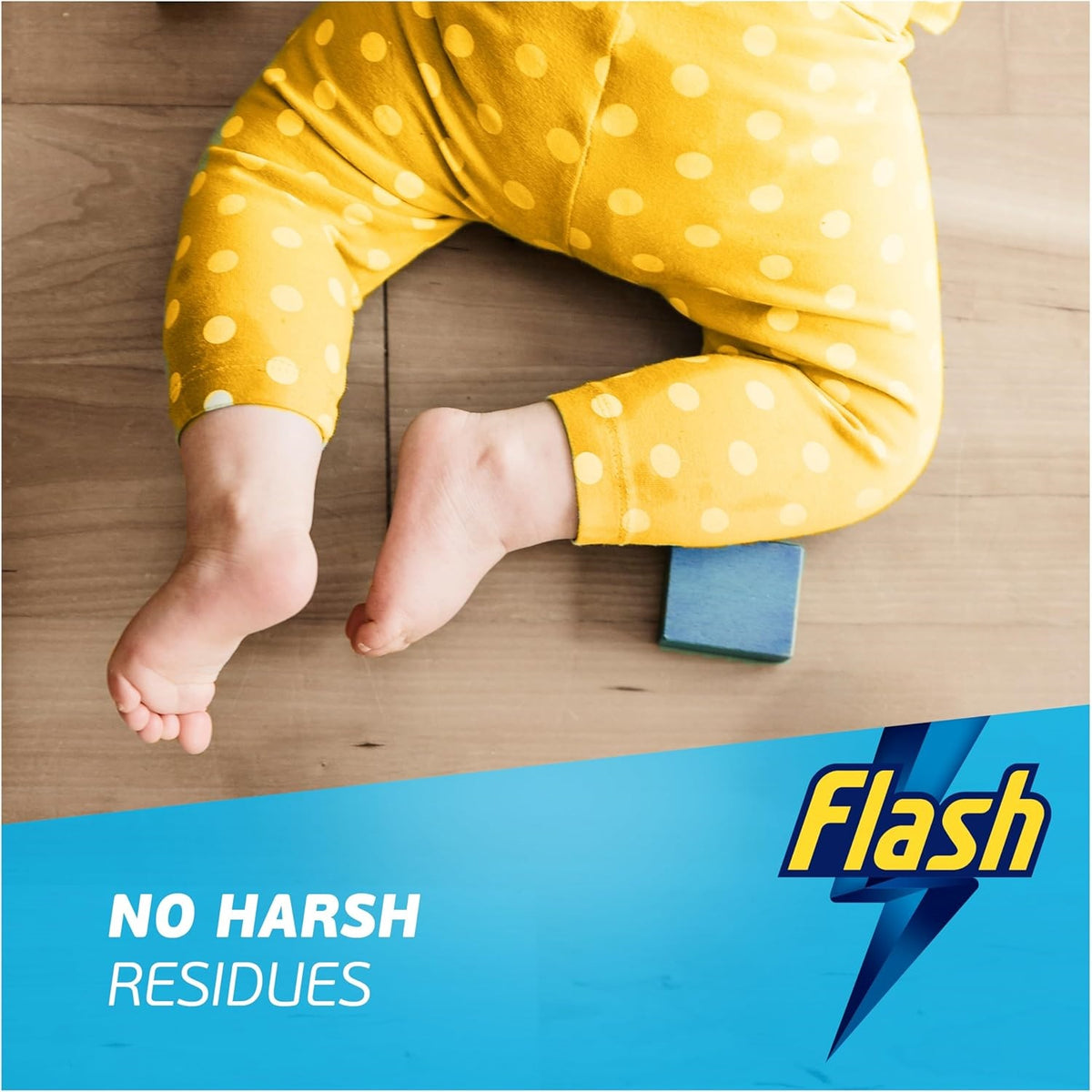 Flash All-Purpose Cleaner Bicarb of Soda Eucalyptus Scent Blue 1Ltr C009915 | 100 Percent Dirt and Grease Removal | Suitable for All Floors | No Harsh Residues | Free from Bleach