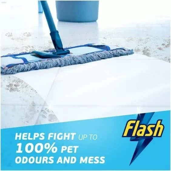 Flash All-Purpose Pet Floor Cleaner Green 1Ltr C009928 | Citrus Scent | 100 Percent Odours Removal | Suitable for All Floors | No Harsh Residues | Free from Bleach | Pet Odour and Mess Remover | Safe for Homes with Mucky Pets