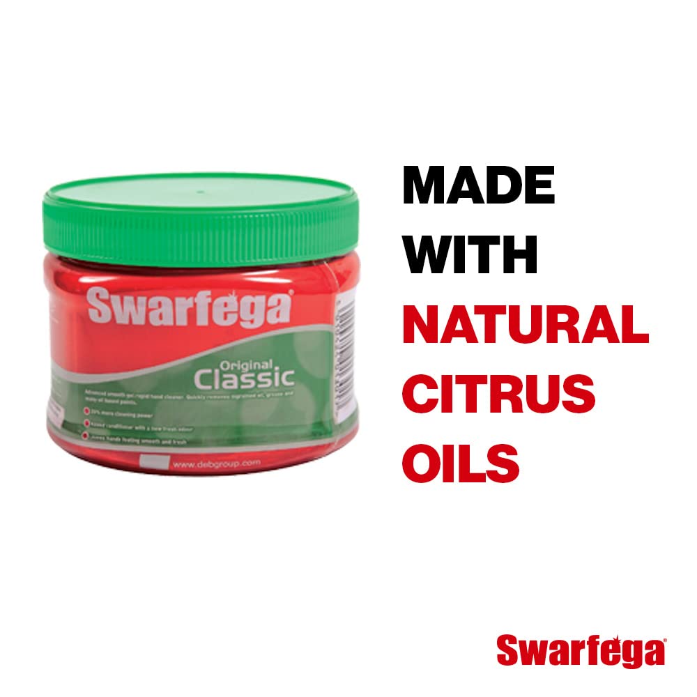 Swarfega Original Classic Rapid Hand Cleaner Green and Red 275ml SWA157A | Heavy Duty Gel Removes Oil-Grease and Paint | Smooth Conditioning Formula | Leaves Hands Feeling Smooth and Fresh