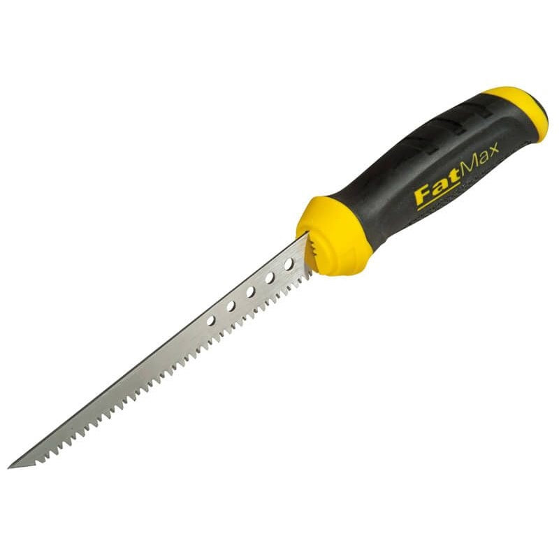 Stanley FatMax Jab Saw Black and Yellow 150mm STA020556 | 50 Percent Faster Cutting | Triple Ground Teeth