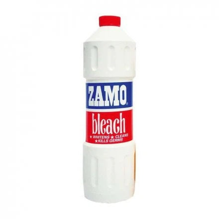 Zamo Household Bleach White 1Ltr 463650 | Powerful Disinfectant Cleaner | Whitens-Cleans and Kills Germs | Ideal for Laundry Use