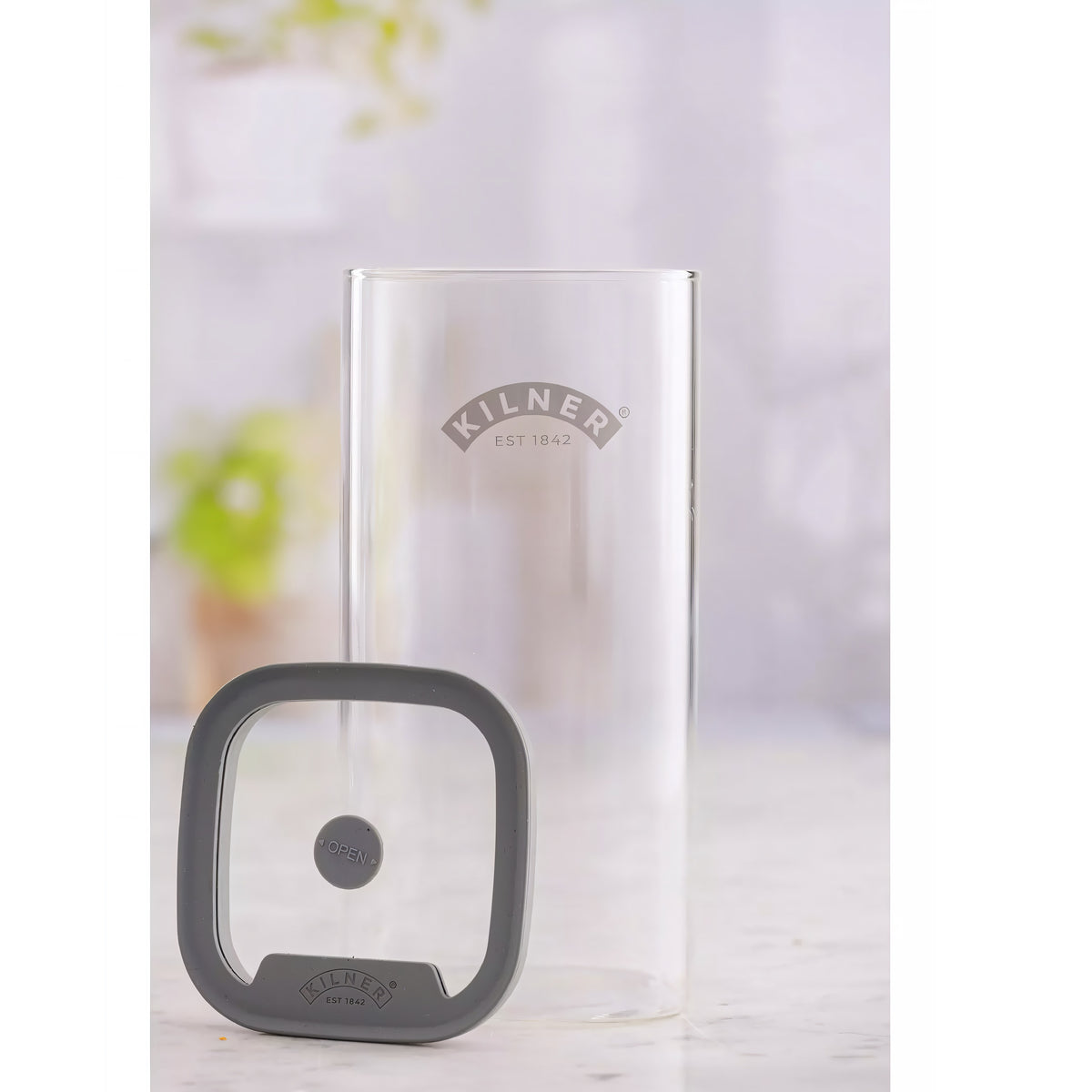 Kilner Square Fresh Storage Jar Clear 1.5Ltr 25.102 | Reuse | Refill | Recycle | Made to Last | Glass is Best