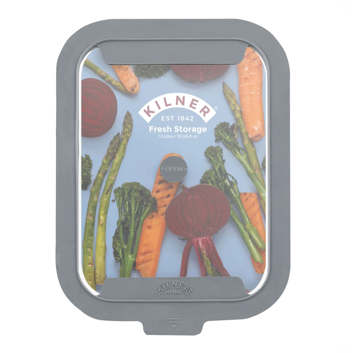Kilner Rectangular Fresh Storage Container Clear 1.5Ltr H7.2cm x W23.2cm x D16.6cm 25.098 | Freezer Safe | Dishwasher Safe | Oven Safe | Microwave Safe | Perfect for Batch Cooking and Storing Left-Overs