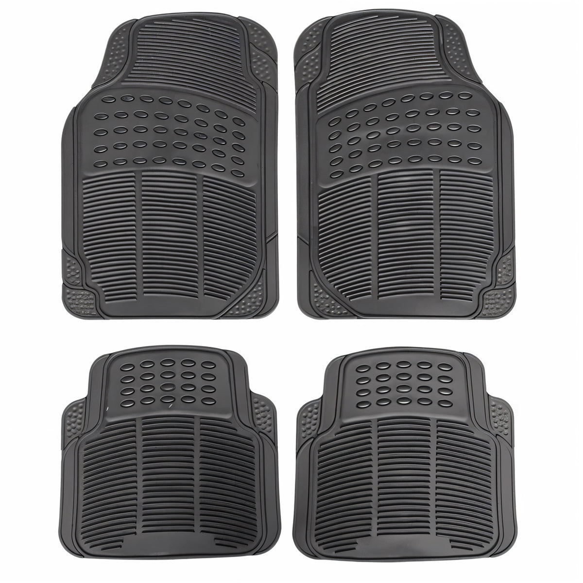 Montoya Premium Heavy Duty PVC Car Mat Set Black Pack of 4 MTCM010 | Ideal for Right and Left Hand Drive Vehicles | Tough and Durable Universal Car Mat Set | Protects your Vehicle from Wear and Tear | Slip Resistance with Non-Slip Backing | Can be Cut to
