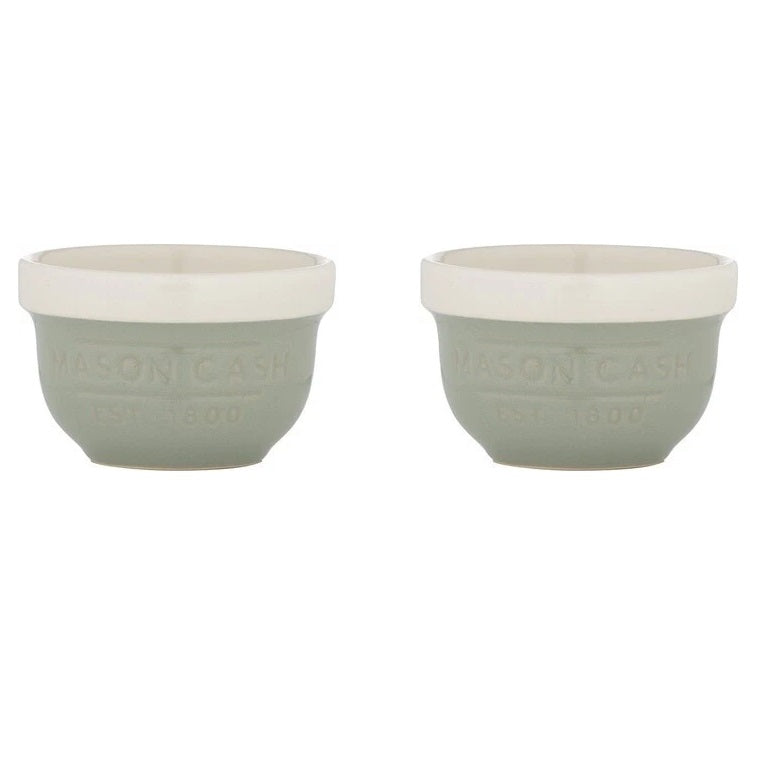 Mason Cash Bakers Collection Mini Bowls Sage Green 175ml Pack of 2 218.492