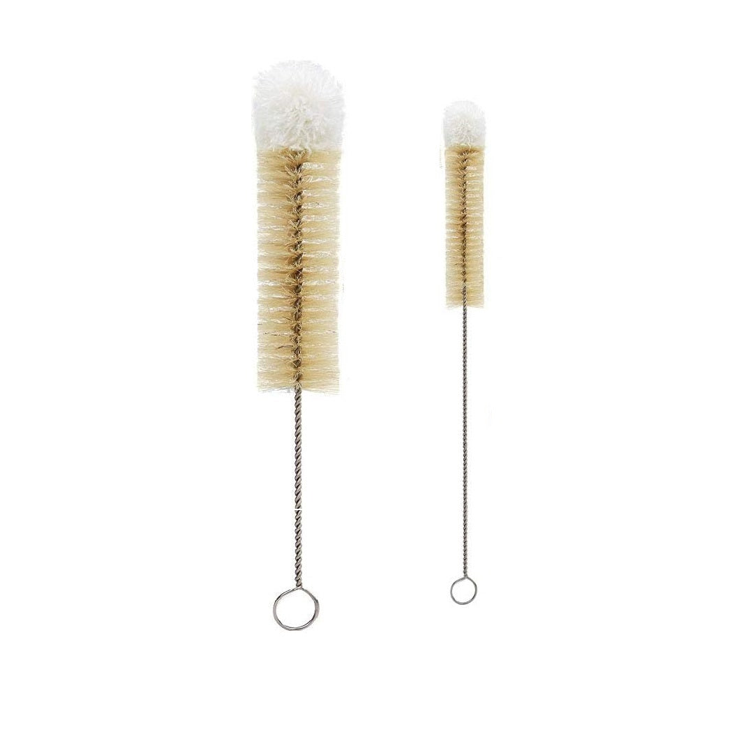 Excellent Houseware Bottle Brush Multicoloured Pack of 2 CY5657220 | Long Handle Cleaning Brushes with Bristles and Cotton Tips | Ideal for Bottles-Flasks-Vases and Glassware