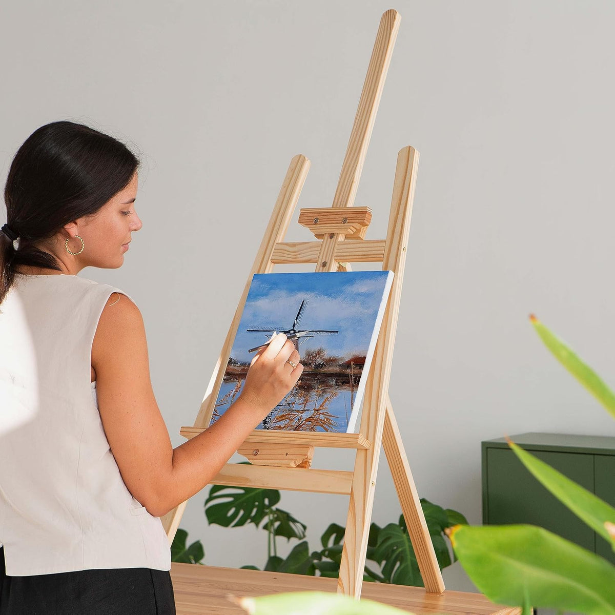 SiL Classic Canvas White 30cm x 30cm x 1.5cm AR0036A | Cotton Canvas for Painting | Suitable for Oil and Acrylic Paints | Acid Free | 100 Percent Cotton