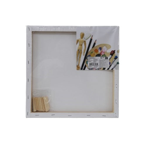 SiL Classic Canvas White 30cm x 30cm x 1.5cm AR0036A | Cotton Canvas for Painting | Suitable for Oil and Acrylic Paints | Acid Free | 100 Percent Cotton