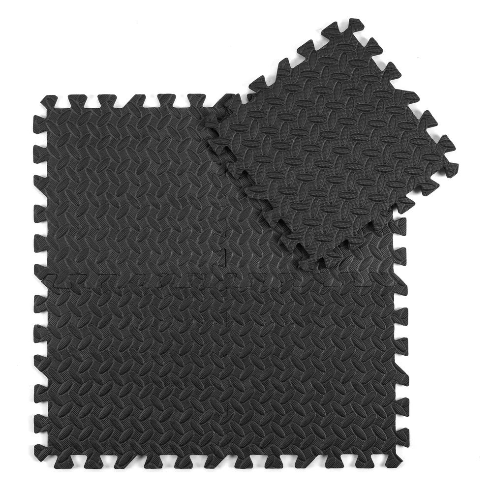 Dekton Multipurpose Interlocking EVA Foam Floor Mats Black 600mm x 600mm x 10mm Pack of 6 DT90667 | Waterproof and Skidproof | Protects Floors | Hygienic and Easy to Clean | Indoor and Outdoor Use | Covers An Area of 2.2 Square Metres | Non-Toxic and