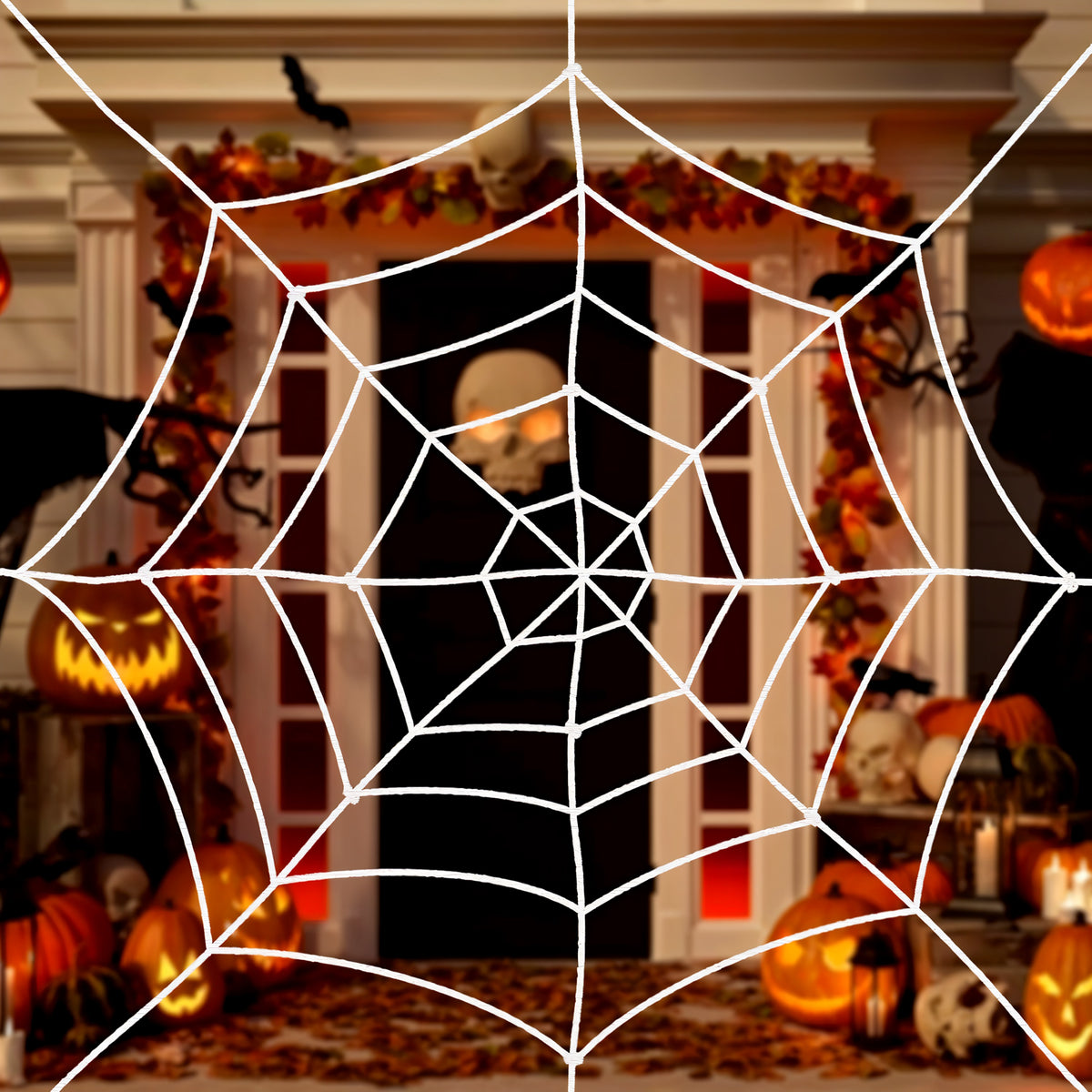Henbrandt Halloween Giant Spiders Web Decoration White 152cm x 152cm V01875