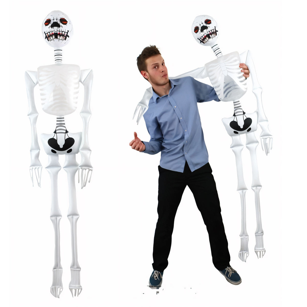 Henbrandt Inflatable Skeleton White 183cm V99134
