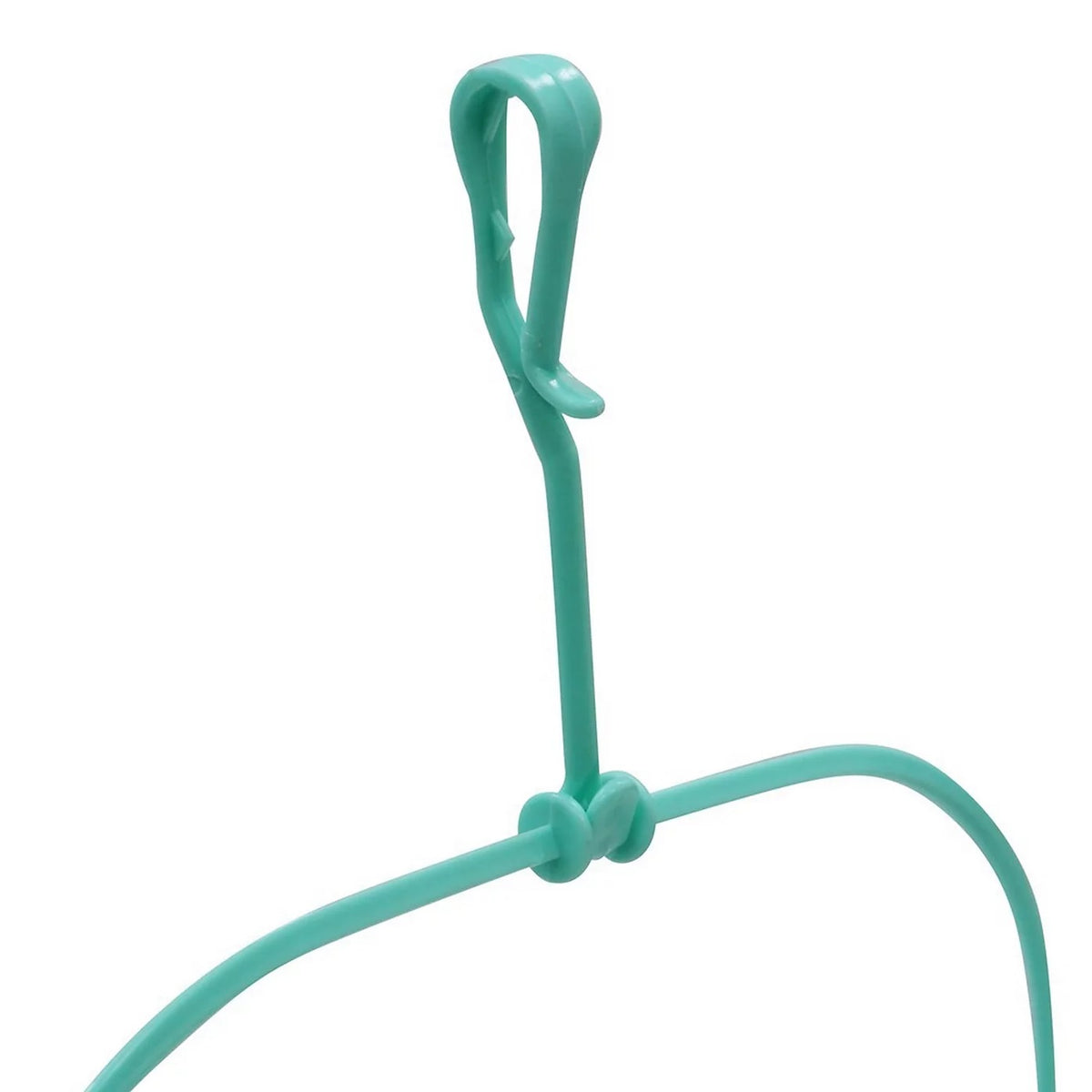 JVL Peg Storage Basket with Hanger Aqua 23cm x 15.5cm x 13cm 19-216 | Durable Plastic | Weather Resistant | Basket Hangs from Washing Lines