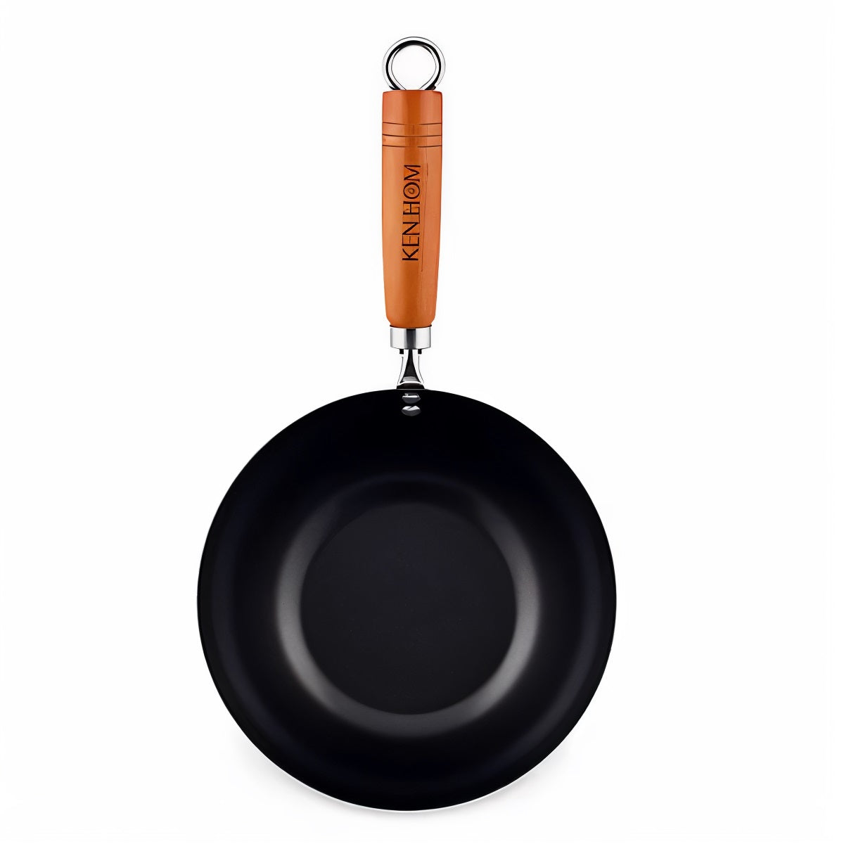Ken Hom Carbon Steel Classic Mini Wok Black 20cm KH320001 | Non-Stick | PFAs and PFOA Free | Suitable for Gas - Ceramic and Electric Hobs