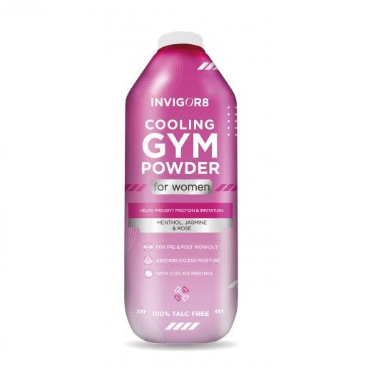 Invigor8 Cooling Gym Powder for Women Multicoloured 170g INV011 | Menthol-Jasmine and Rose | Helps Prevent Friction and Irritation | Absorbs Excess Moisture | For Pre and Post Workout | 100 Percent Talc Free | With Cooling Menthol | Keeps Skin Fresh and Dry