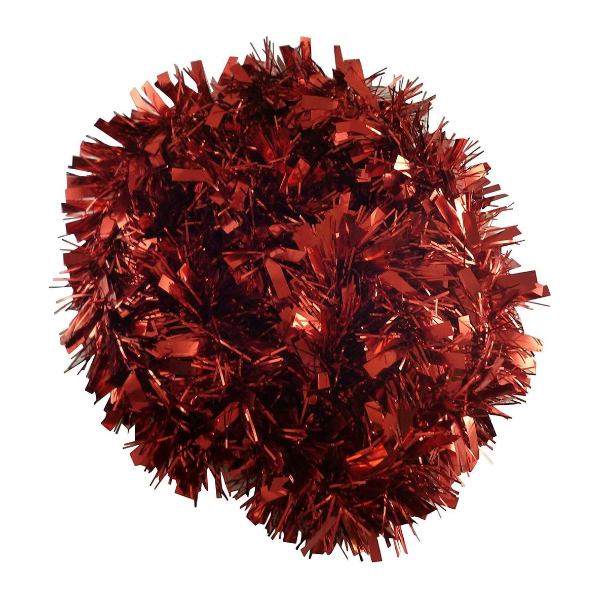 Christmas Decoration Tinsel Garland Red 10Mtr CAA754520 | Shiny Festive Garland | For Tree - Mantel or Party Decor | Ideal for Holiday and Christmas Decorations