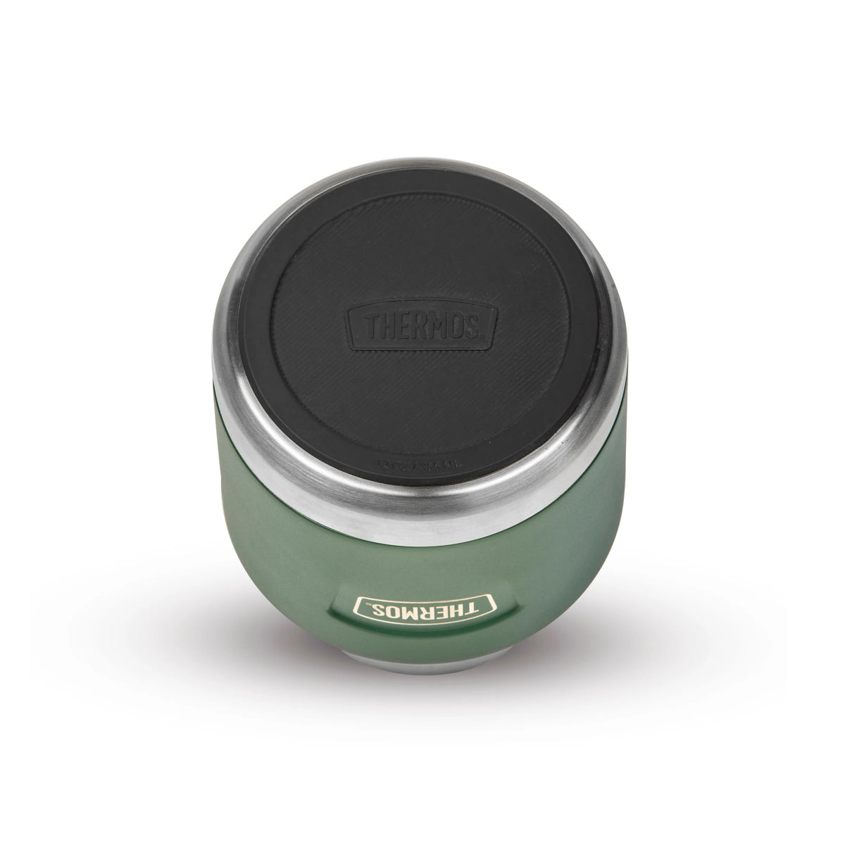 Thermos Icon Series Food Flask with Carry Handle Rock Cap Green 355ml 261212 | Includes Stainless Steel Spoon | Vacuum Insulated Stainless Steel | 8-Hrs Hot and 18-Hrs Cold | Leakproof | Durable and Portable | Non-slip Base | Pressure Relief Stopper